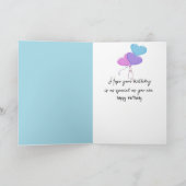 Verjaardagsmeisje op hooibaal kaart (Binnen)