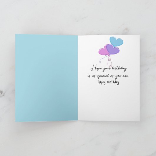 Verjaardagsmeisje op hooibaal kaart (Binnen)