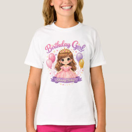 Verjaardagsmeisje Prinses Feest Ballon T-Shirt