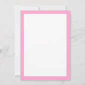 Verjaardagsmeisje Roze Feest Uitnodiging (Achterkant)