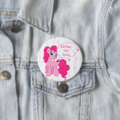 Verjaardagsmeisje roze Pony Button (In situ)