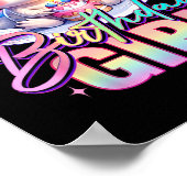 Verjaardagsmeisje Schattige Axolotl Verjaardagsfee Poster (Hoek)