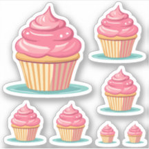 Verjaardagsmeisje Schattige roze cupcakes