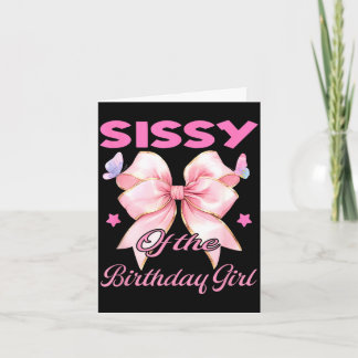 Verjaardagsmeisje sissy bijpassende coquette roze  kaart