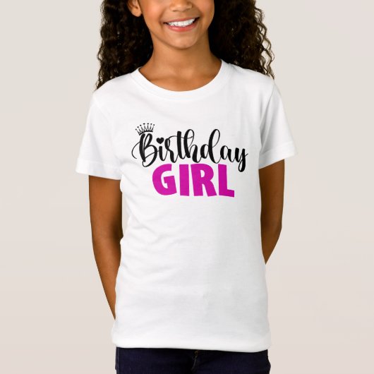 verjaardagsmeisje t-shirt (Voorkant)