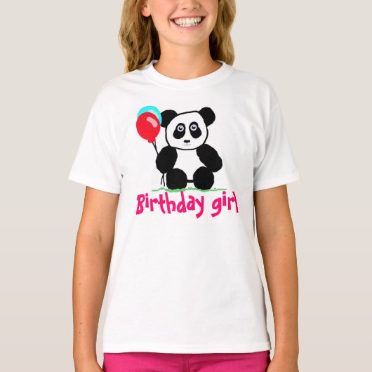 Verjaardagsmeisje T-shirt (Voorkant)