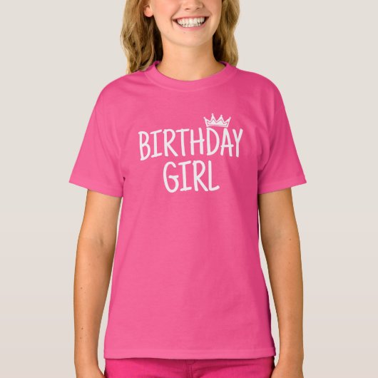 Verjaardagsmeisje T-shirt (Voorkant)