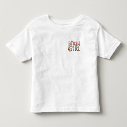 Verjaardagsmeisje T-shirt (Voorkant)