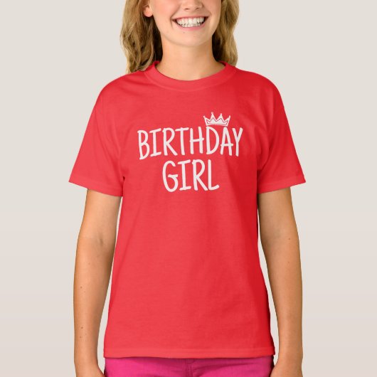 Verjaardagsmeisje T-shirt (Voorkant)