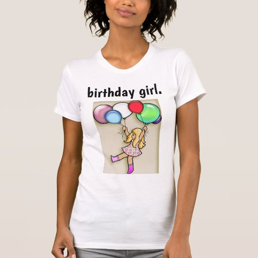 verjaardagsmeisje. t-shirts (Voorkant)