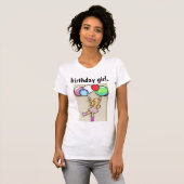 verjaardagsmeisje. t-shirts (Voorkant volledig)