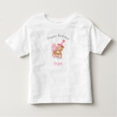 Verjaardagsmeisje Teddybeer Ijs Kinder Shirts (Voorkant)