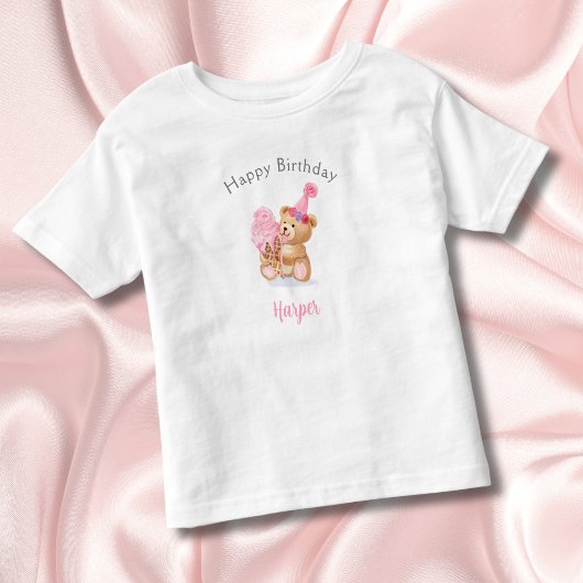 Verjaardagsmeisje Teddybeer Ijs Kinder Shirts