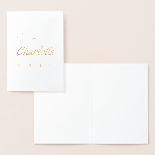 Verjaardagsmeisje tot in de perfectie elegant folie kaarten (Display)