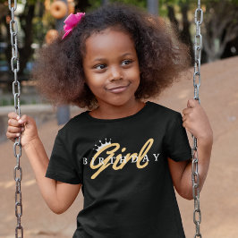 Verjaardagsmeisje typografie & kroon, Eenvoudig, M T-shirt