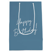 Verjaardagsmeisje winkelen in de grote stad medium cadeauzakje (Achterkant)