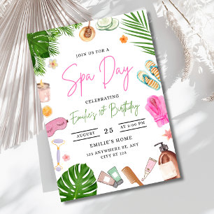Verjaardagsmeisjes Verwennen Spa Dag Glamour Feest Kaart