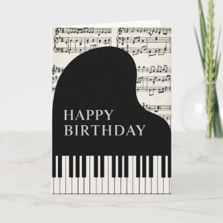Verjaardagsmelodie Piano Kaart
