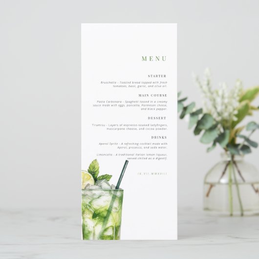 verjaardagsmenu | Celebration menu | Cocktails par (Staand voorkant)