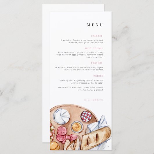 verjaardagsmenu | Celebration menu | Picknick (Voorkant / Achterkant)