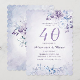 Verjaardagsmodel 40 jaar Lavendel Kleur Kaart