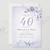 Verjaardagsmodel 40 jaar Lavendel Kleur Kaart (Voorkant)