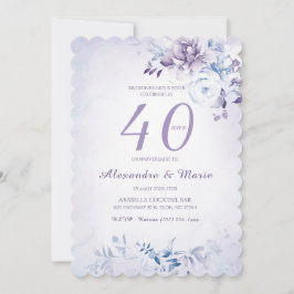 Verjaardagsmodel 40 jaar Lavendel Kleur Kaart