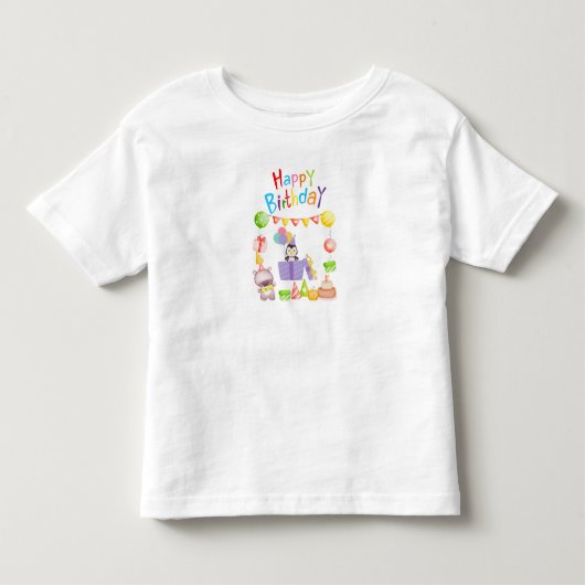 Verjaardagsmodus volledig aan kinder shirts (Voorkant)