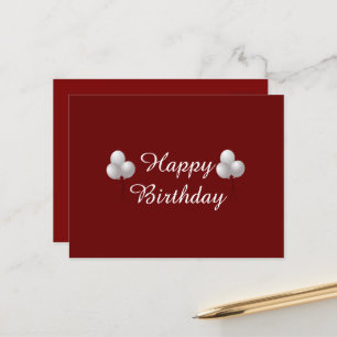 Verjaardagsmok met ballonnen briefkaart