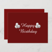 Verjaardagsmok met ballonnen briefkaart (Voorkant / Achterkant)