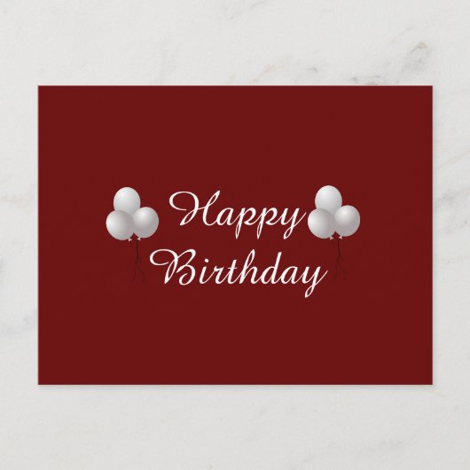 Verjaardagsmok met ballonnen briefkaart (Voorkant)