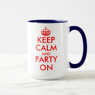 Verjaardagsmok met keep calm thema mok