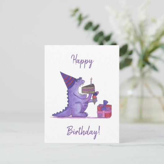 Verjaardagsmonster Briefkaart (Staand voorkant)