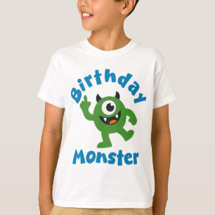 Verjaardagsmonster groen feest t-shirt