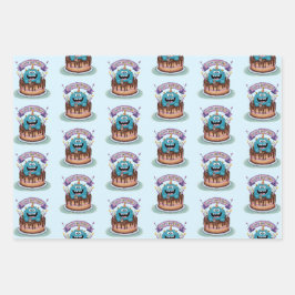 Verjaardagsmonster Inpakpapier Vel
