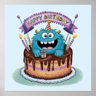 Verjaardagsmonster Poster
