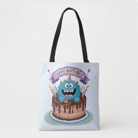 Verjaardagsmonster Tote Bag (Voorkant)