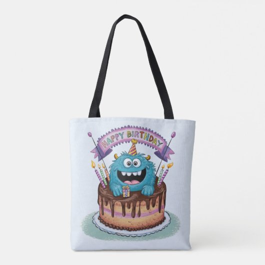 Verjaardagsmonster Tote Bag (Achterkant)