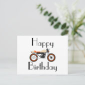 Verjaardagsmotorfietsansichtkaart Briefkaart (Staand voorkant)