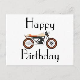 Verjaardagsmotorfietsansichtkaart Briefkaart