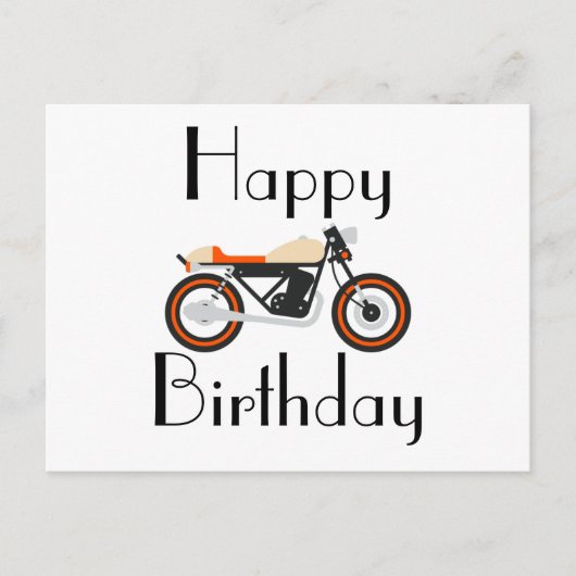 Verjaardagsmotorfietsansichtkaart Briefkaart (Voorkant)