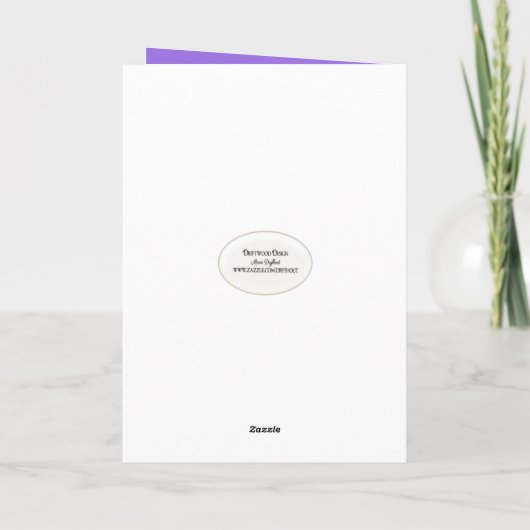 Verjaardagsmuis in Iris Flower Kaart (Achterkant)