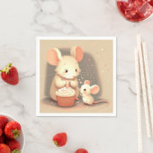 Verjaardagsmuizen met cupcake servet (Insitu)