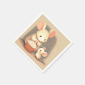 Verjaardagsmuizen met cupcake servet (Hoek)