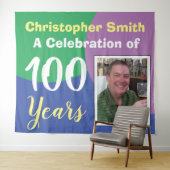 Verjaardagsmuur 100 jaar gelukkig wandkleed (In Situ (horizontaal))