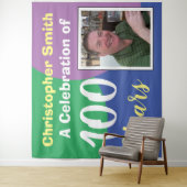 Verjaardagsmuur 100 jaar gelukkig wandkleed (In situ)