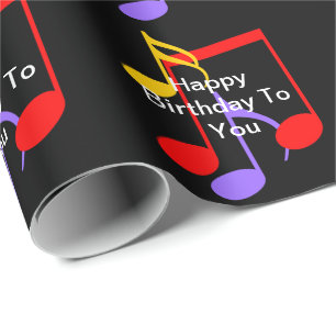 Verjaardagsmuzieknotaties  cadeaupapier