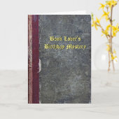 Verjaardagsmysterie Kaart van de boekenliefhebber (Gele Bloem)