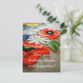 Verjaardagsnaald Art Briefkaart (Staand voorkant)