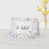 Verjaardagsnaald met wilde bloemen kaart (Gele Bloem)